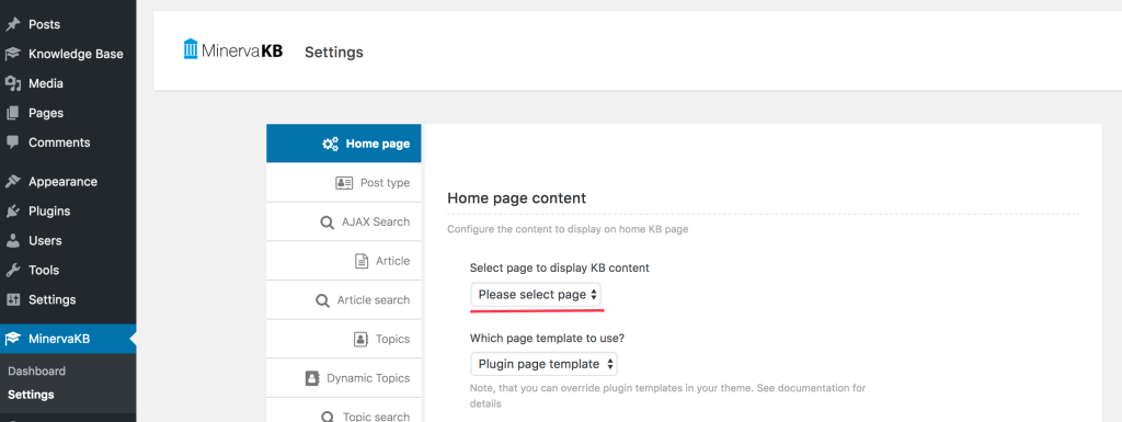 Setting Home Page